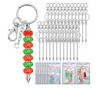 Giwnhvx Lot de 25 perles avec perles argentées avec sac cadeau refermable pour le bricolage, pour la création de pendentifs
