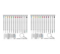 Giwnhvx Lot de 26 mini tournevis de précision pour montre de bijoutier 0,6 à 2,0 mm avec 26 lames de rechange supplémentaires
