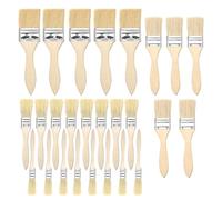 Giwnhvx Lot de 26 pinceaux plats de 12/25/38/50 mm de large avec manche en bois