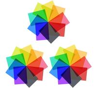 Giwnhvx Lot de 27 filtres en gel pour correction de la lumière - Pour film, photo, scène (multicolore)