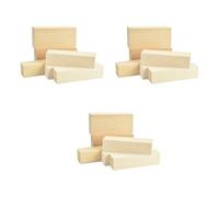 Giwnhvx Lot de 3 bois de tilleul naturel pour sculpture sur bois de balsa non traité pour travaux manuels