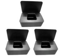 Giwnhvx Lot de 3 boîtes à mouchoirs humides avec couvercle, boîte de pompage, boîte à mouchoirs humides, boîte à mouchoirs humides, scellée anti-poussière pour usage domestique