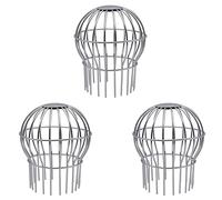 Giwnhvx Lot de 3 bouchons de canalisation anti-blocage pour toit extérieur - Filet rond - Filtre de protection contre les fuites - 75
