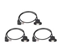 Giwnhvx Lot de 3 câbles d'extension USB 2.0 B mâle vers USB B femelle pour imprimante Montage sur panneau 50 cm