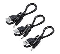 Giwnhvx Lot de 3 câbles USB 3,5 mm x 1,3 mm Noir