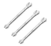 Giwnhvx Lot de 3 clés à double extrémité ouverte en forme de U Argenté 5,5 x 7 mm