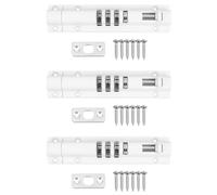 Giwnhvx Lot de 3 codes de combinaison horizontaux horizontaux pour portail, garage, armoire Blanc