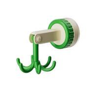 Giwnhvx Lot de 3 crochets pliants rotatifs à 360 degrés avec 6 crochets de cuisine, crochets auto-adhésifs à ventouse, porte-ustensiles rotatifs A