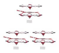 Giwnhvx Lot de 3 essieux complets avant et arrière de voiture télécommandée pour MN D90 D91 D96 D99S MN90 MN96 MN99 MN99S 1/12 RC Car Upgrade Parts,Argent