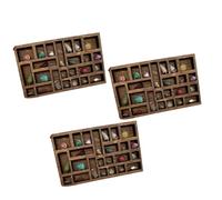 Giwnhvx Lot de 3 étagères miniatures 1:12 en cristal - Décoration miniature - Plateau pour imprimantes