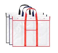 Giwnhvx Lot de 3 grands sacs de rangement pour affiches, support pour tableau d'affichage, dossier en PVC avec poche transparente