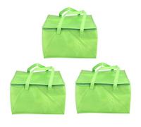 Giwnhvx Lot de 3 grands sacs isothermes pliables et portables en feuille d'aluminium pour aliments et gâteaux Vert