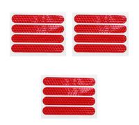 Giwnhvx Lot de 3 housses de roue arrière arrière en coque de protection autocollantes réfléchissantes pour accessoires scooter Max G30 4 pièces, rouge