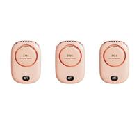 Giwnhvx Lot de 3 mini ventilateurs USB rechargeables pour voyage - Portable et silencieux - Rose