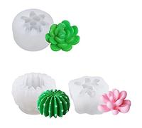 Giwnhvx Lot de 3 moules en silicone pour bougies faites à la main, résine époxy, argile polymère, cire