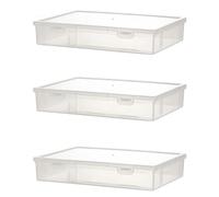 Giwnhvx Lot de 3 organiseurs de livres de format A4 transparents pour enfants, faciles à utiliser, M