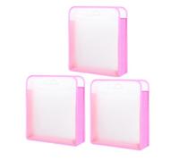 Giwnhvx Lot de 3 organiseurs de rangement de papier extensible pour scrapbooking 12 x 12 feuilles, rose