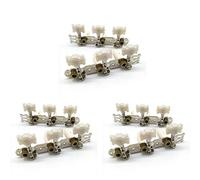 Giwnhvx Lot de 3 paires de pinces d'accord pour guitare mécanique mécanique tête blanche pour guitare classique accessoires pour pièces de guitare