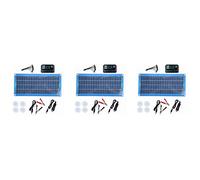 Giwnhvx Lot de 3 panneaux solaires 300 W 12 V 5 V double contrôleur USB étanche monocristine chargeur de batterie -100 A