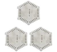 Giwnhvx Lot de 3 peignes hexagonaux de haute précision en acier inoxydable pour film humide