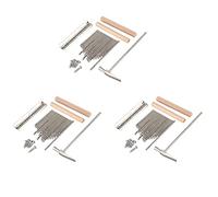 Giwnhvx Lot de 3 pianos Kalimba 17 touches + pont + marteau d'accordage Kit instrument de musique Accessoires