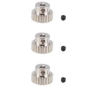 Giwnhvx Lot de 3 pignons en métal de 3,175 mm 32DP 48DP 64DP M0.6 M0.8 pour voiture télécommandée 1/10 1/8 3660 pièces de rechange 20t