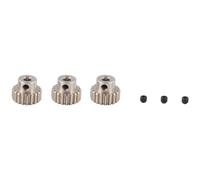 Giwnhvx Lot de 3 pignons en métal de 3,175 mm 32DP 48DP 64DP M0.6 M0.8 pour voiture télécommandée 1/10 1/8 3660 accessoires de rechange 19t