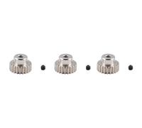 Giwnhvx Lot de 3 pignons en métal de 3,175 mm 32DP 48DP 64DP M0.6 M0.8 pour voiture télécommandée 1/10 1/8 3660 pièces accessoires 22t