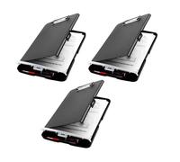 Giwnhvx Lot de 3 porte-blocs pliables en plastique avec rangement pour soins infirmiers (noir)