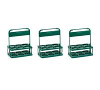 Giwnhvx Lot de 3 porte-bouteilles pliable à 6 trous, porte-bouteille portable pour bocaux à bière pour barbecue, panier pour ranger et organiser la cuisine