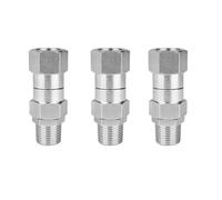 Giwnhvx Lot de 3 raccords rotatifs pour nettoyeur haute pression NPT filetage mâle 3/8" 4500 psi pour nettoyeur haute pression (acier inoxydable)