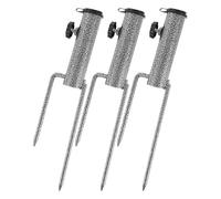 Giwnhvx Lot de 3 supports d'ancrage au sol en spirale robustes et réglables pour parasol de terrasse