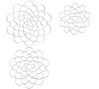 Giwnhvx Lot de 3 supports de fleurs en métal pour vase (12,7 cm, 15,2 cm, 17,8 cm)