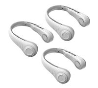 Giwnhvx Lot de 3 ventilateurs tour de cou portatifs sans feuilles à suspendre, ventilateur tour de cou paresseux à 360 degrés, 78 sorties d'air ambiant, rechargeable par USB 4000 mAh