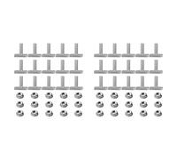 Giwnhvx Lot de 30 boulons de rechange M8 x 20, vis de rail A2-70 avec 15 écrous à bride