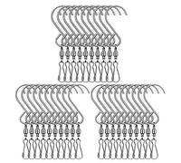 Giwnhvx Lot de 30 crochets à clip en argent pour suspendre le carillon éolien en cristal