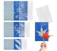 Giwnhvx Lot de 30 feuilles de papier d'impression solaire, A4, A5, A6, kit de papier cyanotype avec 3 panneaux acryliques sensibles pour impression solaire et papier à dessin