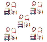 Giwnhvx Lot de 30 jouets pour perroquet, balançoire colorée à mâcher, hamac suspendu, cloche, échelles d'escalade pour animaux de compagnie, jouets pour oiseaux