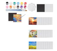 Giwnhvx Lot de 30 mini toiles magnétiques de 2,6 cm avec carrés de peinture