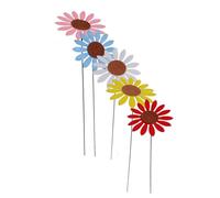 Giwnhvx Lot de 30 piquets de jardin en métal en forme de tournesol de 12,6 cm pour jardin, décoration de pelouse (tournesol)