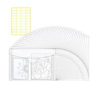 Giwnhvx Lot de 30 sacs de rangement en plastique transparent refermables pour la fabrication de cartes, le scrapbooking, les travaux manuels en papier, faciles à installer