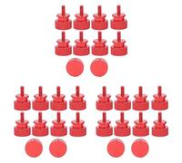 Giwnhvx Lot de 30 vis à main UNC6-32 M3.5 pour support GPU, boîtier d'ordinateur, vis de panneau latéral, assemblage PC, refroidissement par eau, rouge