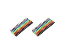 Giwnhvx Lot de 300 marqueurs de câble à clipser en plastique - Numéro de fil - Marqueur de câble de couleur (300 pièces KCM-1,5 mm)