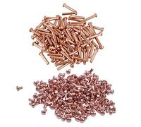 Giwnhvx Lot de 300 rivets ronds en cuivre solide - 200 pièces de 1,6 cm x 0,3 cm et 100 pièces de 1,6 cm x 63,5 cm