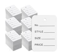 Giwnhvx Lot de 3000 étiquettes de prix, 4,9 cm x 3,5 cm, blanches, étiquettes de taille pour vêtements