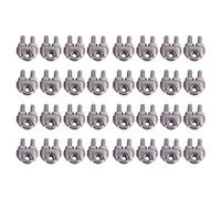 Giwnhvx Lot de 32 colliers de serrage en acier inoxydable pour câbles de 0,3 cm et 3 mm