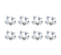 Giwnhvx Lot de 32 connecteurs de support d'angle à 3 voies pour fente en T de 6 mm et profil d'extrusion en aluminium 20 x 20 mm