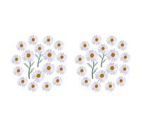 Giwnhvx Lot de 34 appliques à coudre ou à repasser pour robe, sac à dos, veste (blanc)