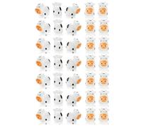 Giwnhvx Lot de 35 mini figurines de vache en résine figurines d'animaux miniatures de vache jardin de fées miniatures paysage de mousse bricolage facile à installer facile à utiliser