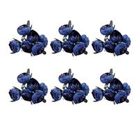 Giwnhvx Lot de 36 bouquets de fleurs décoratives en soie pour mariée (cœur bleu roi)